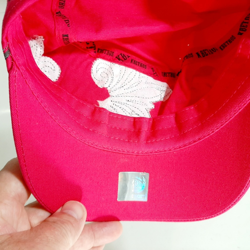 Kbethos Women's Cap Hat Cross Embellished Pink One - Picture 7 of 8